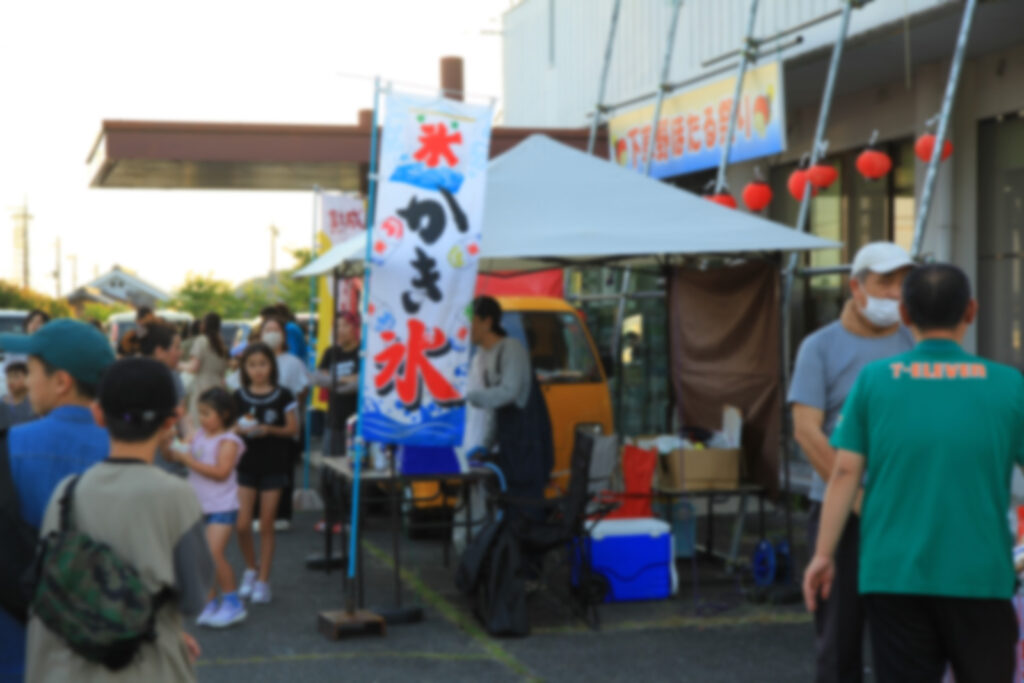 ほたる祭り2025のかき氷の屋台