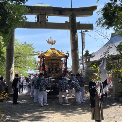 春の大祭の神輿おかえり